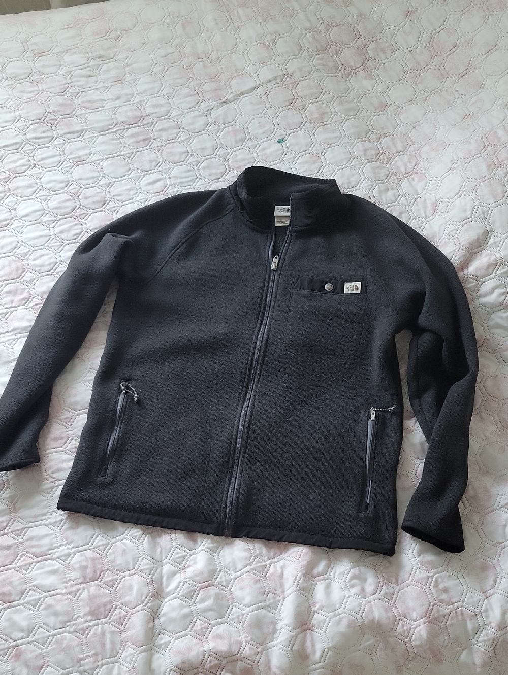 The North Face Black Full-Zip Men’s Fleece Jacket / Brown Label